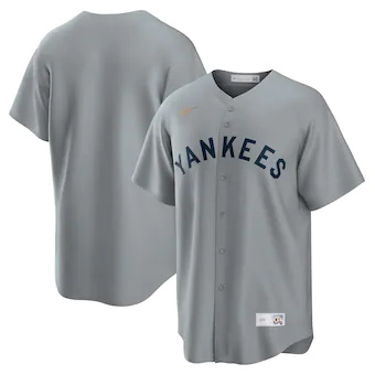 mens nike gray new york yankees road cooperstown collection